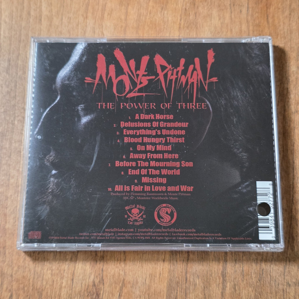 Monte Pittman - Power of Three CD Album 2014 Heavy Metal Metal Blade Records