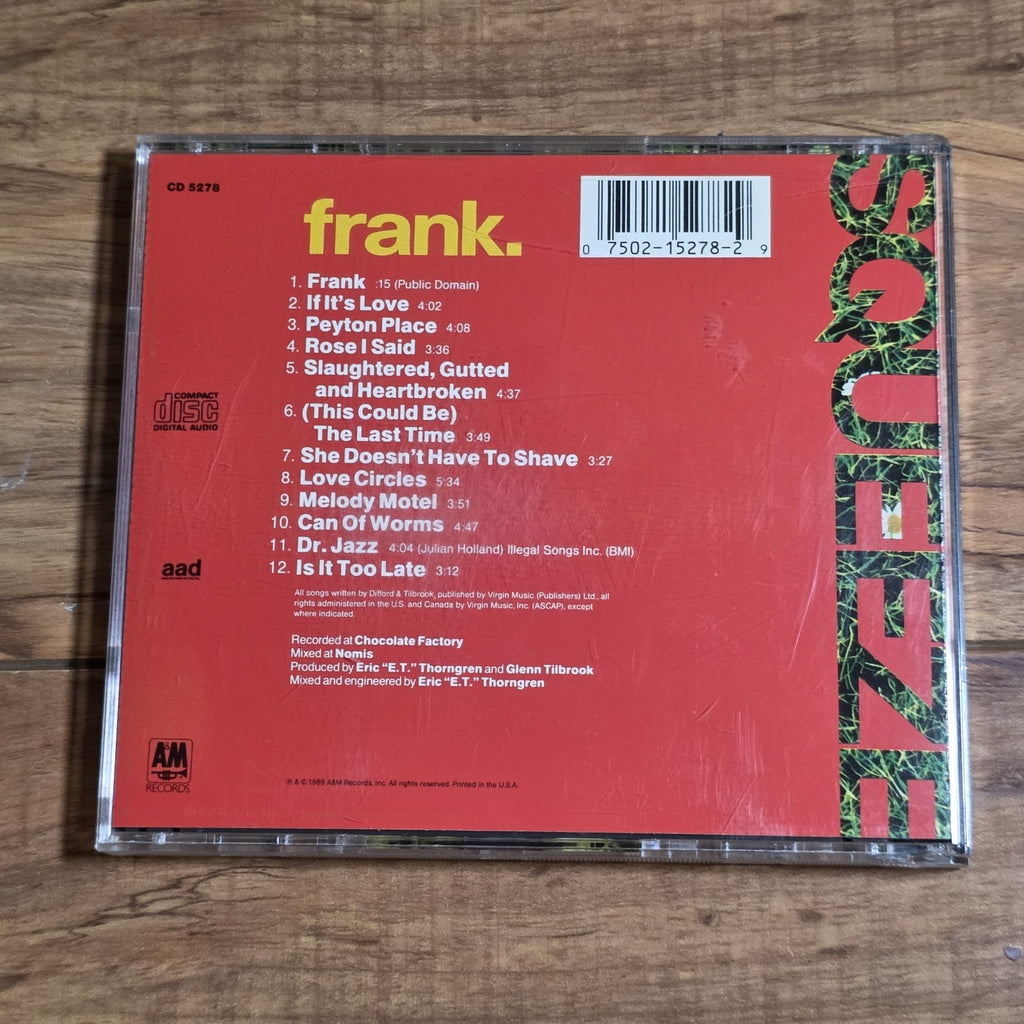 Squeeze - Frank CD Album 1989 New Wave Pop