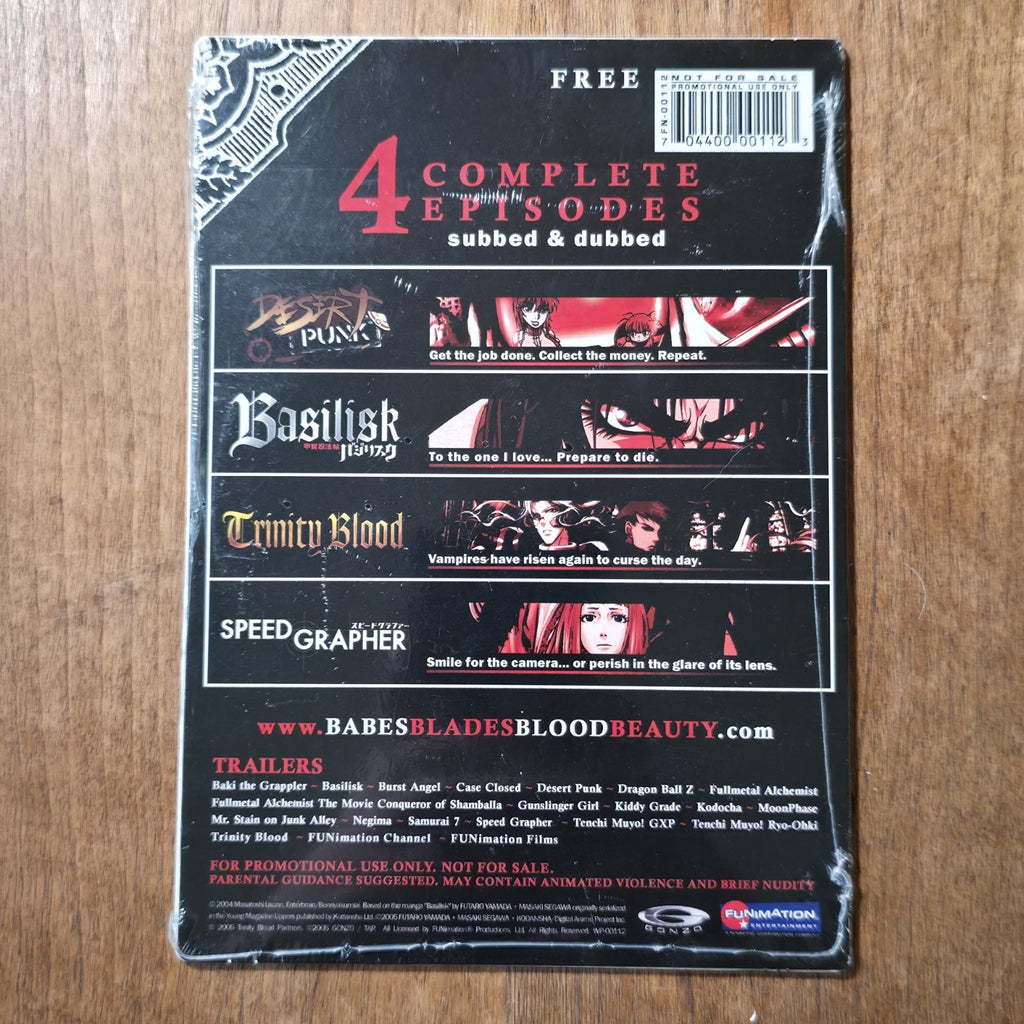 Babes Blades Blood Beauty DVD 2004 Trinity Blood Desert Punk Speed Sealed New