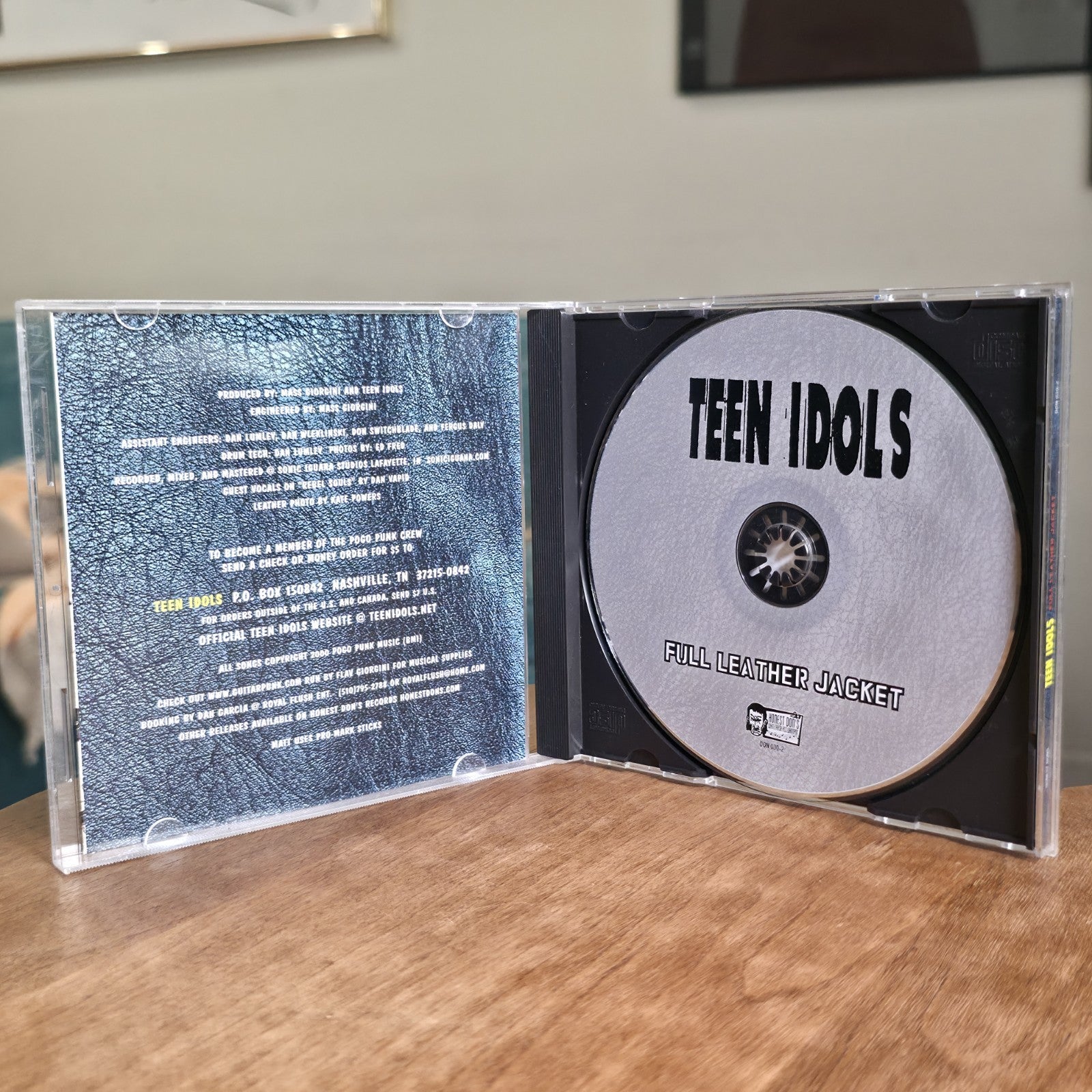 Teen Idols - Full Leather Jacket CD Album 2000 Punk Rare HTF