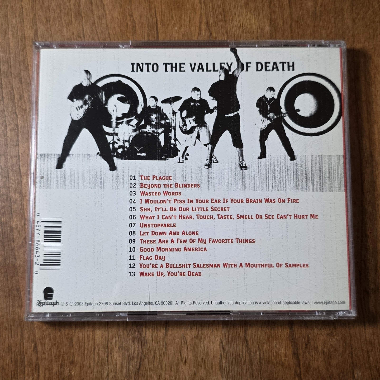 Death By Stereo - Into The Valley Of Death CD Album 2003 Hardcore Punk Epitaph