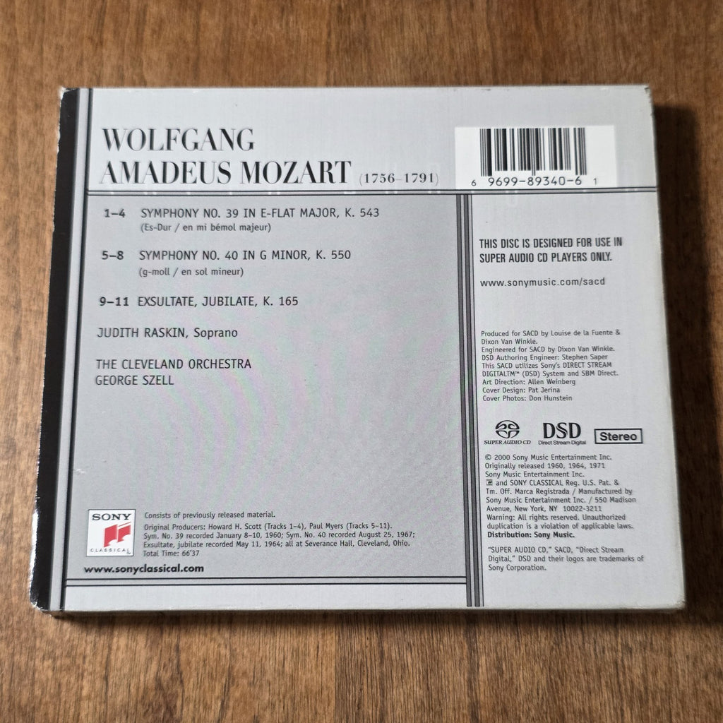 Mozart - Symphony No. 39 and 40 SACD Album Cleveland Orchestra Classical HTF