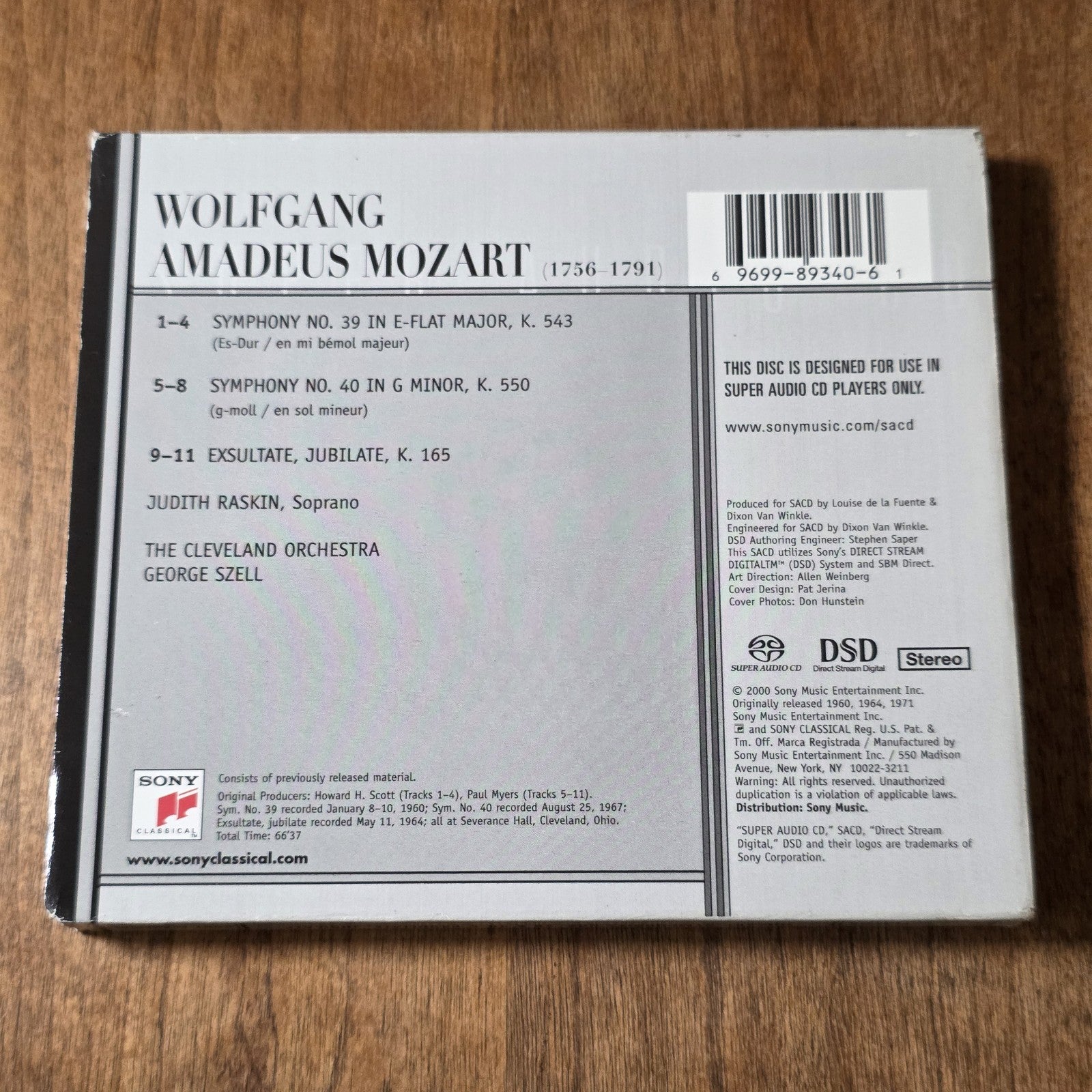 Mozart - Symphony No. 39 and 40 SACD Album Cleveland Orchestra Classical HTF