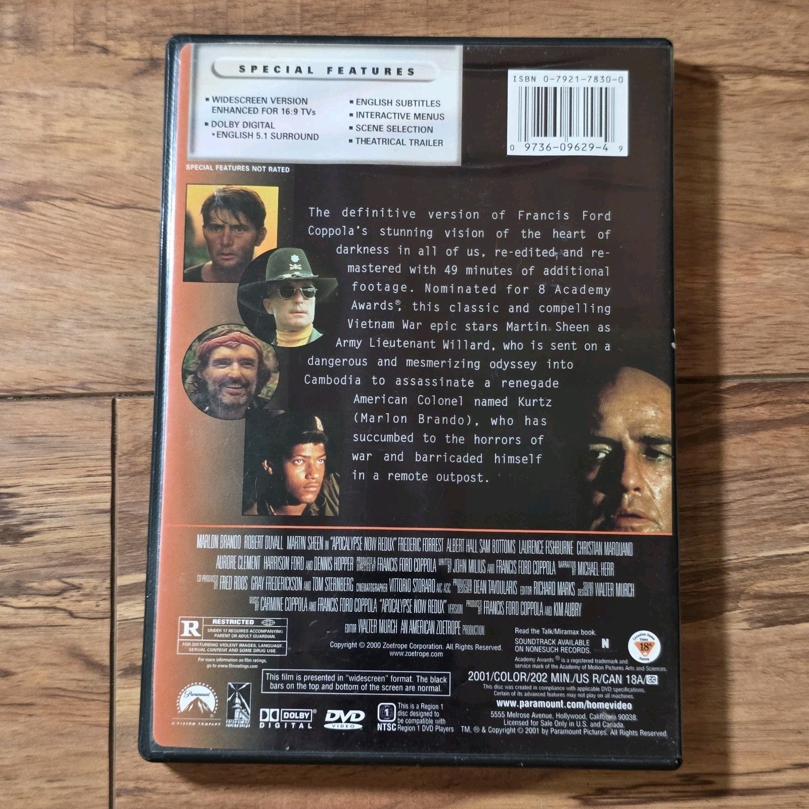Apocalypse Now Redux DVD 2001 Drama War