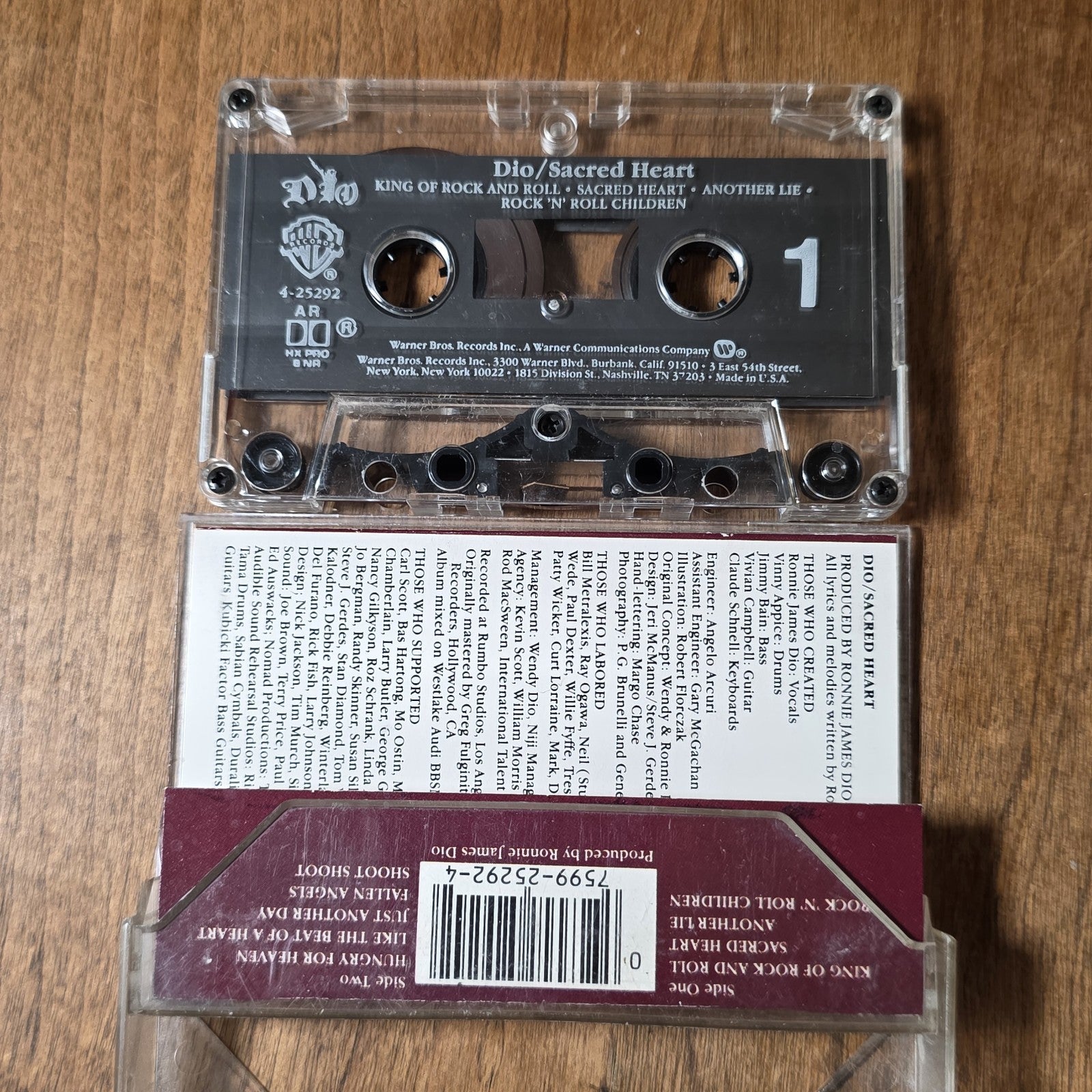 Dio - Sacred Heart Cassette Album 1987 Heavy Metal