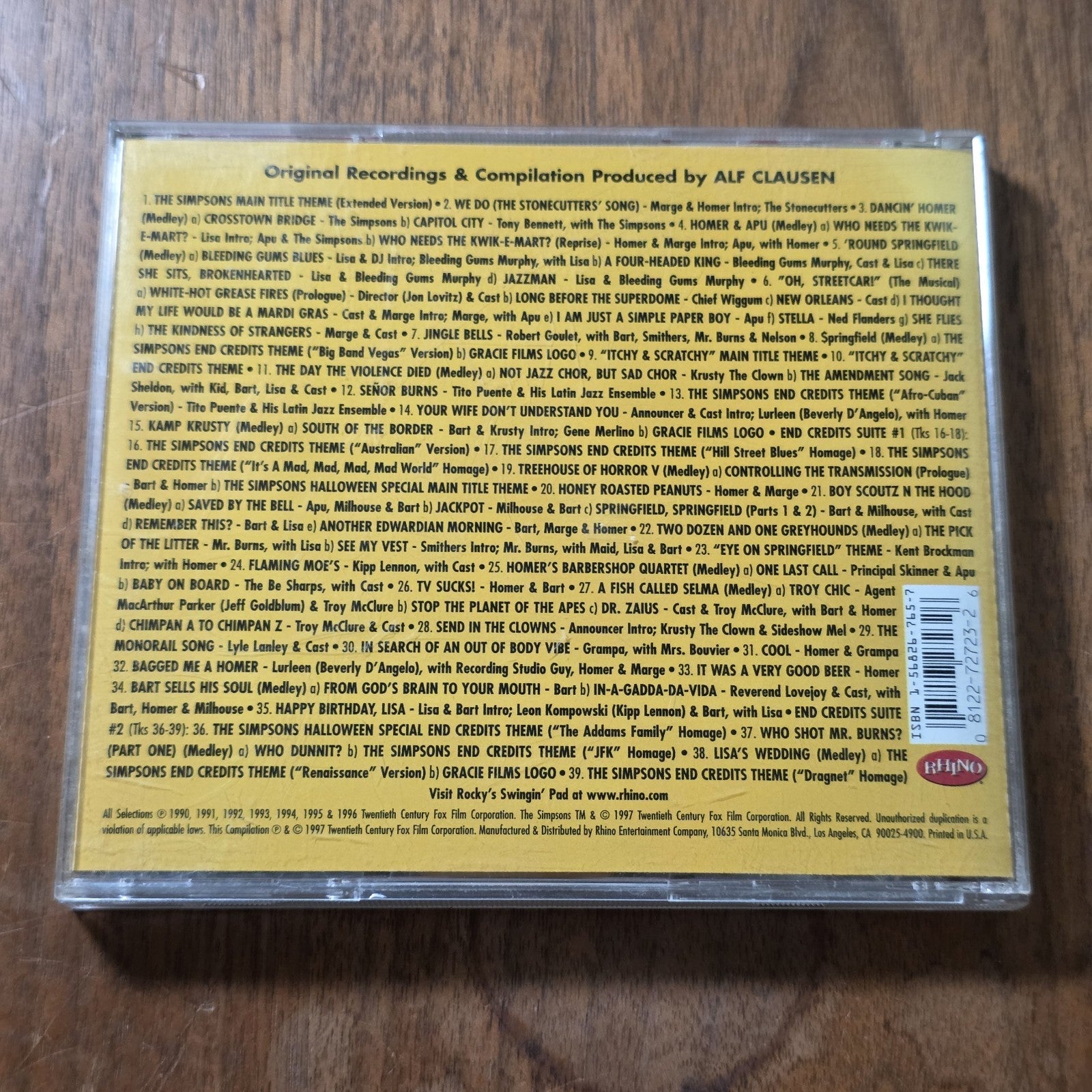 The Simpsons - Songs in the Key of Springfield CD Album 1997 Soundtrack
