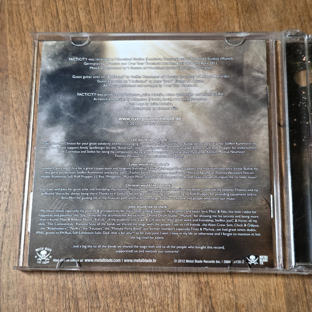 Over Your Threshold - Facticity CD Album 2012 Tech Death Metal