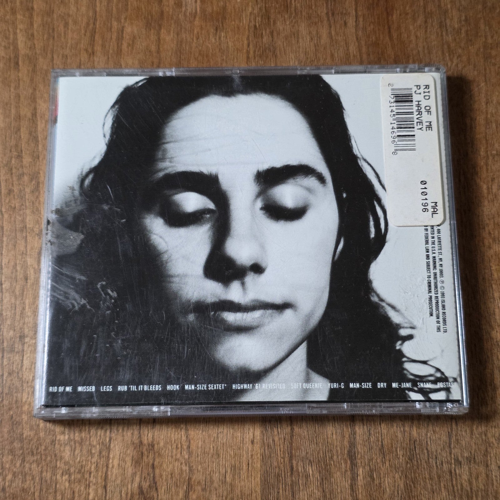 PJ Harvey - Rid of Me CD Album 1993 Alternative Rock Island Records