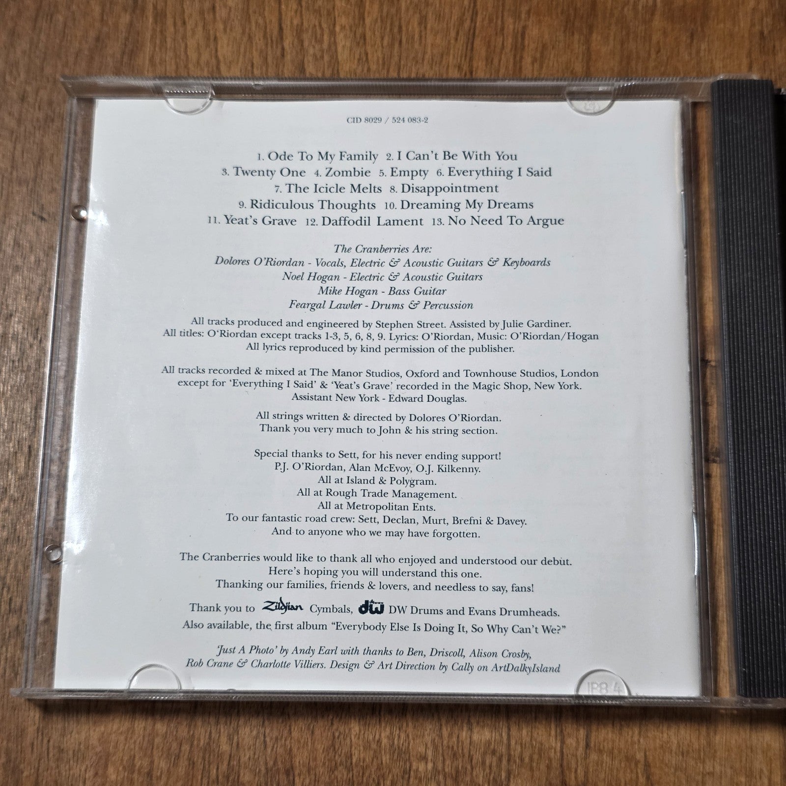 The Cranberries - No Need to Argue CD Album 1994 Alternative Rock