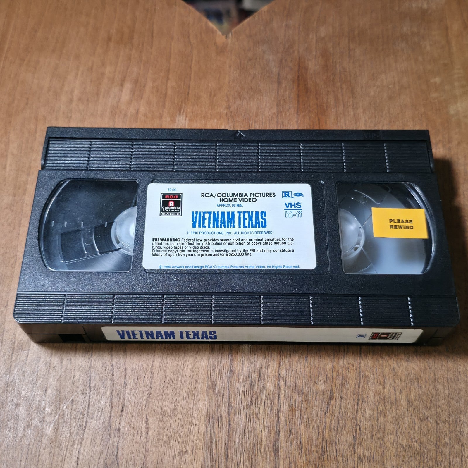 Vietnam Texas VHS 1990 Action Robert Ginty