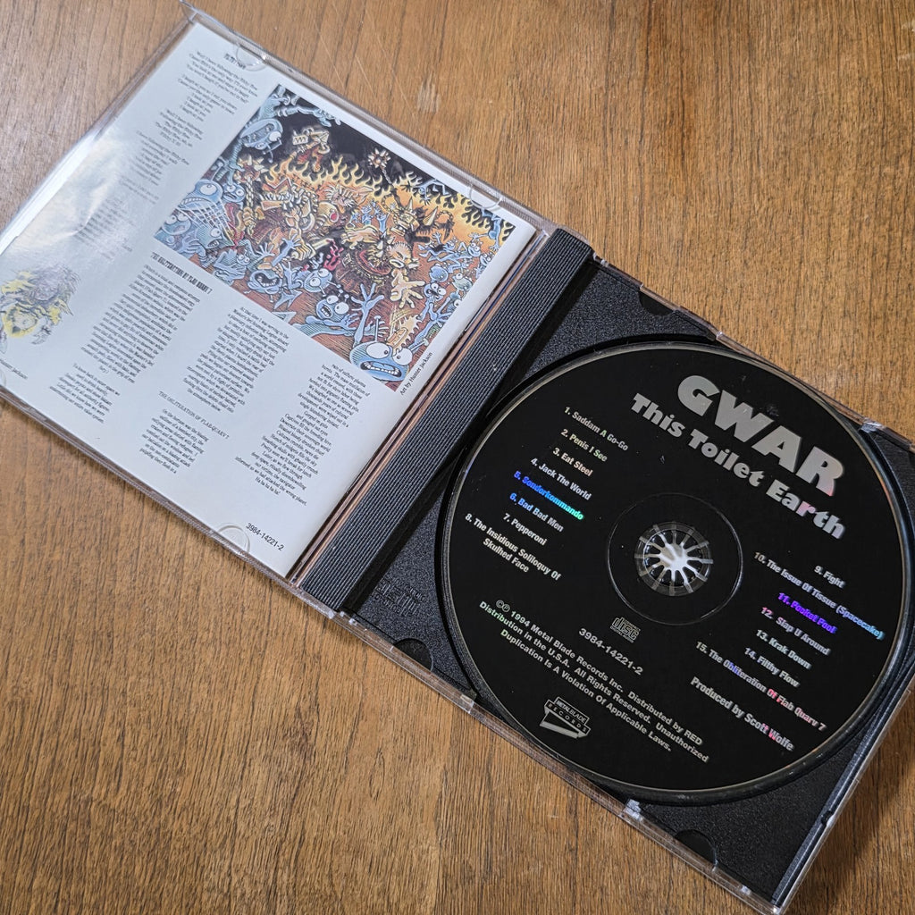 GWAR - This Toilet Earth CD Album 1994 Thrash Metal Metal Blade Rare HTF