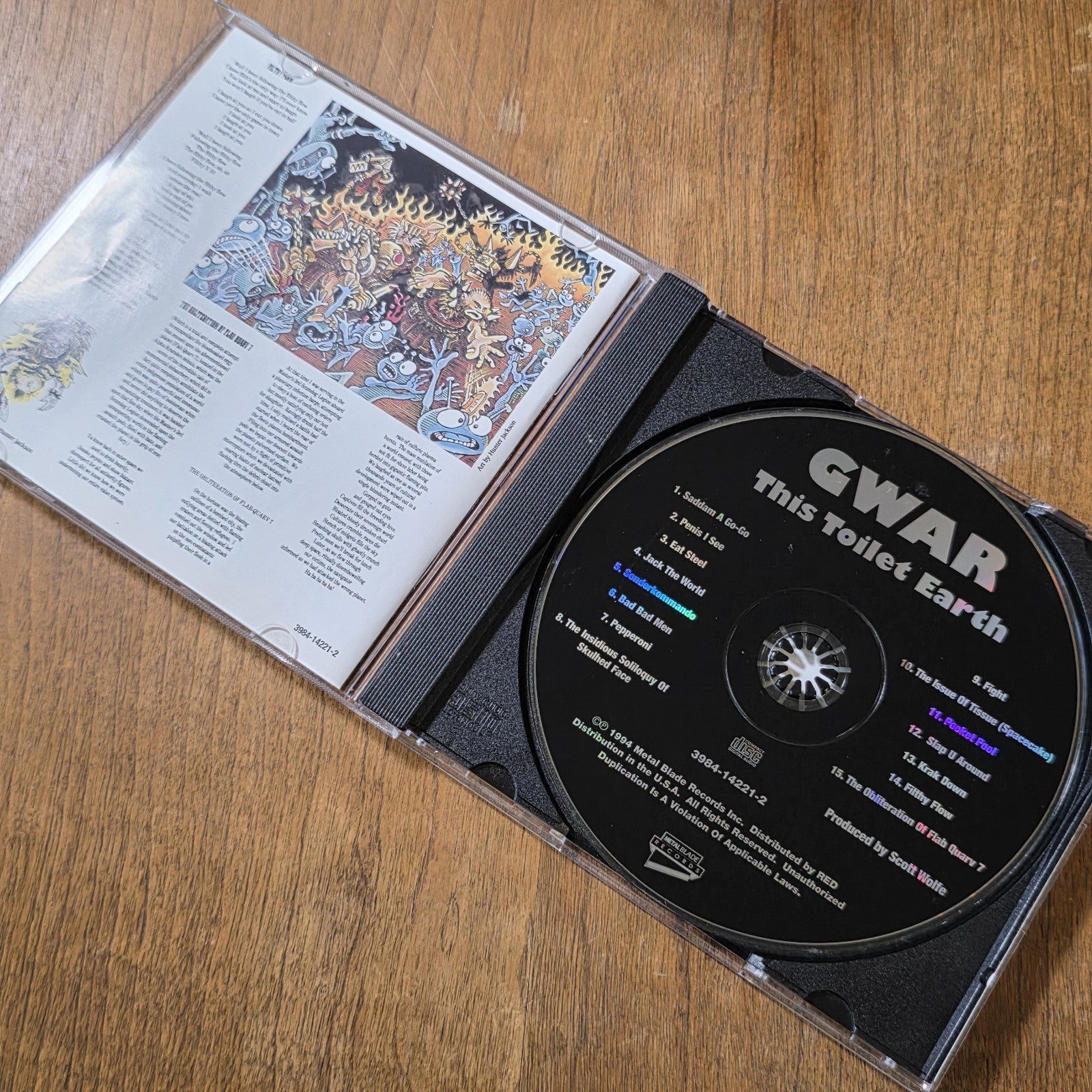 GWAR - This Toilet Earth CD Album 1994 Thrash Metal Metal Blade Rare HTF