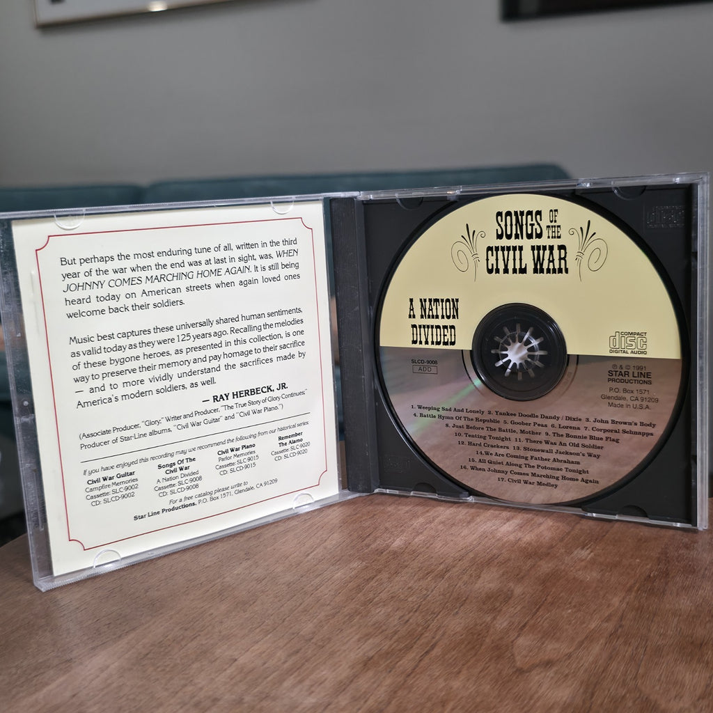 Various Artists - Songs Of The Civil War: A Nation Divided CD 1991 Folk Rock