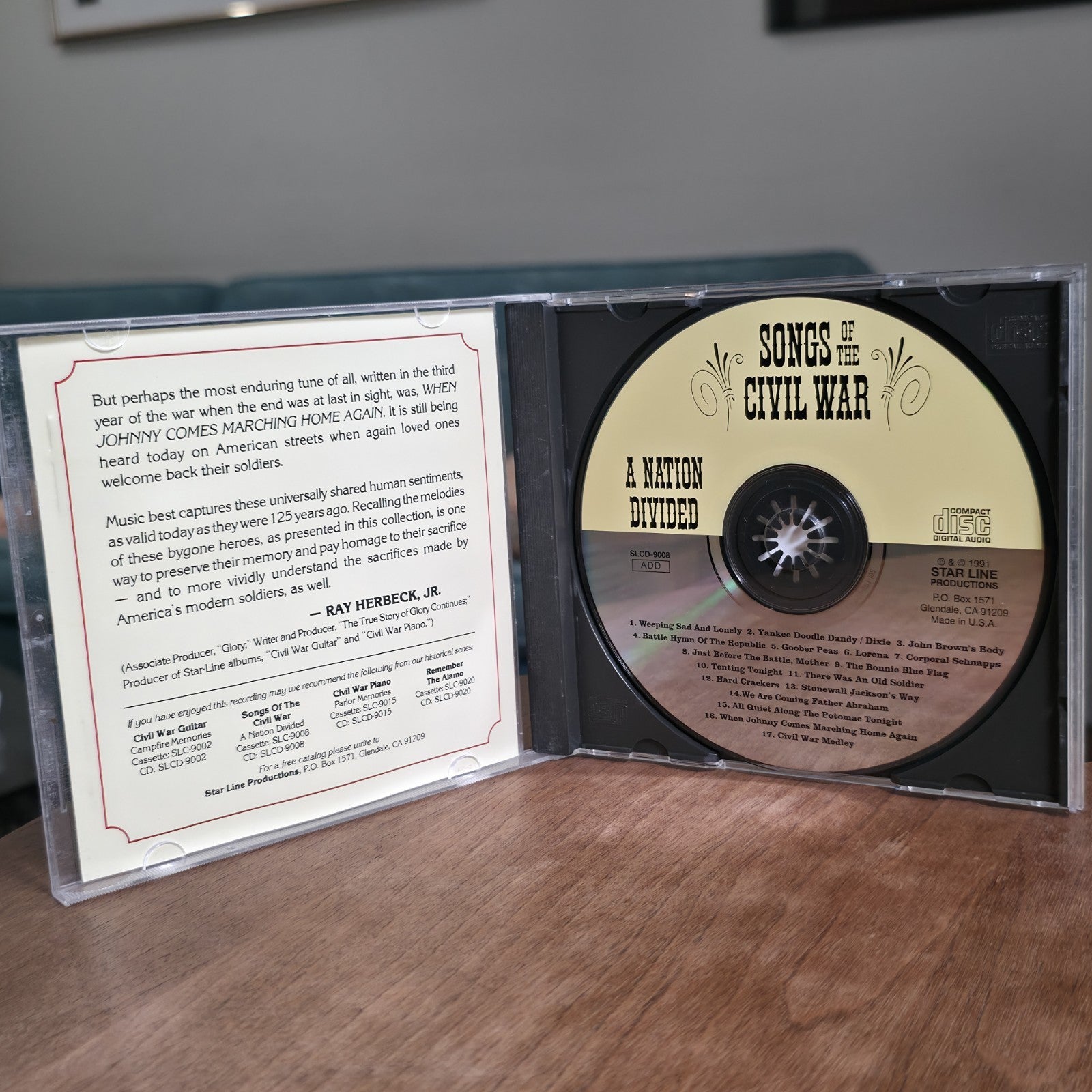 Various Artists - Songs Of The Civil War: A Nation Divided CD 1991 Folk Rock