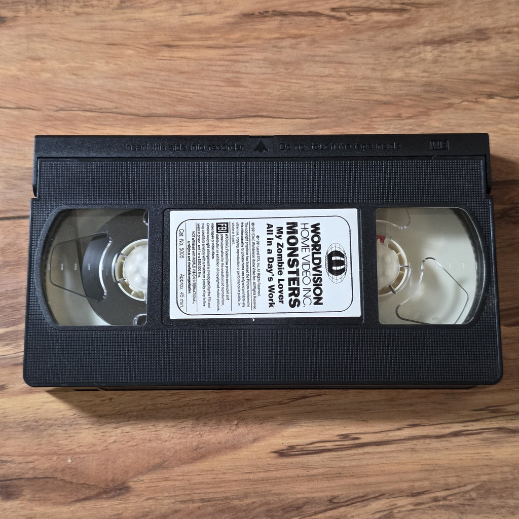 Monsters - My Zombie Lover / All in a Days Work VHS Horror HTF