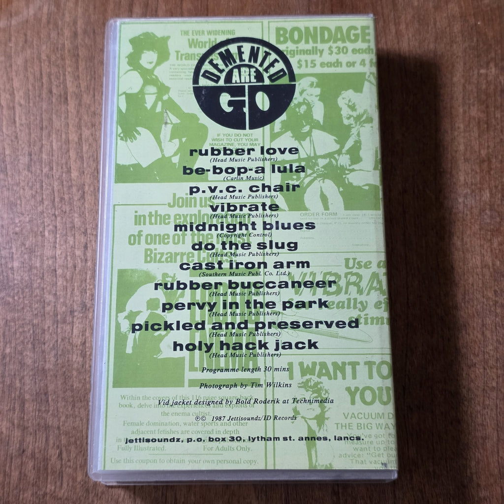Demented Are Go - Sick Sick Sick VHS Live Album 1987 Psychobilly HTF