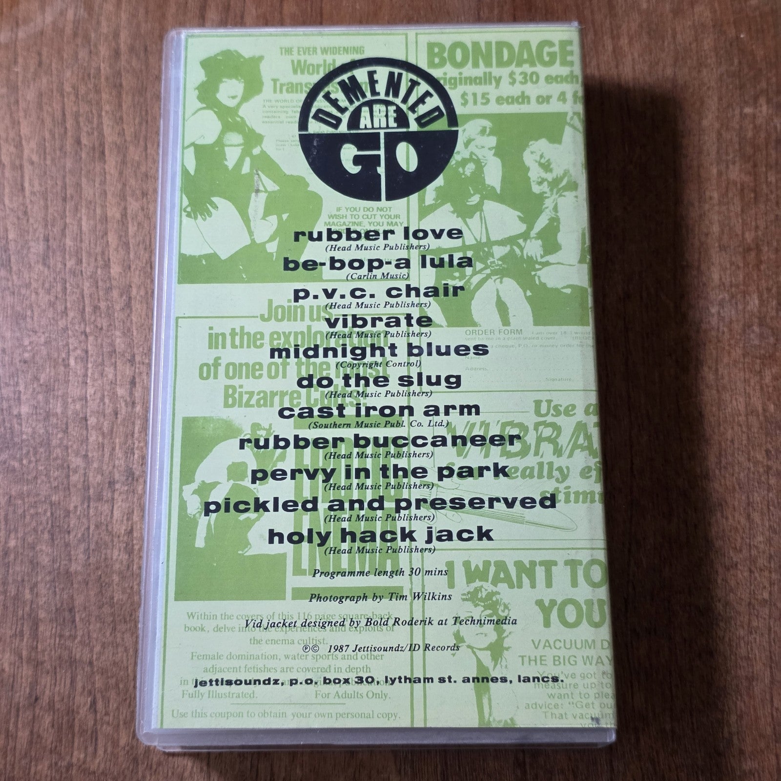Demented Are Go - Sick Sick Sick VHS Live Album 1987 Psychobilly HTF