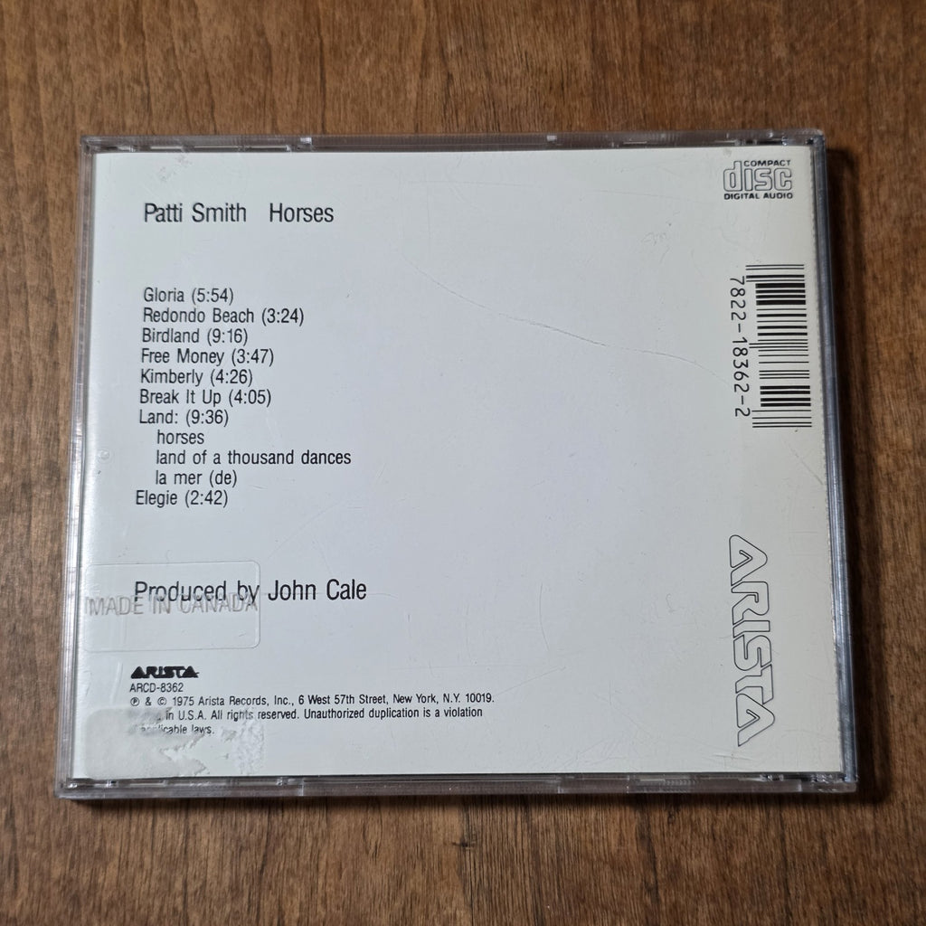 Patti Smith - Horses CD Album 1975 Punk Rock