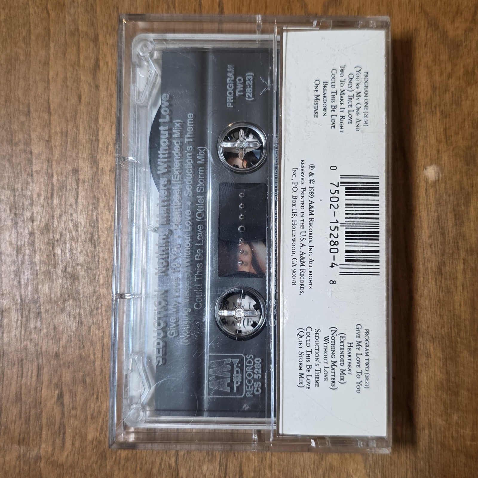 Seduction - Nothing Matters Without Love Album 1989 Pop Dance Cassette Vendetta