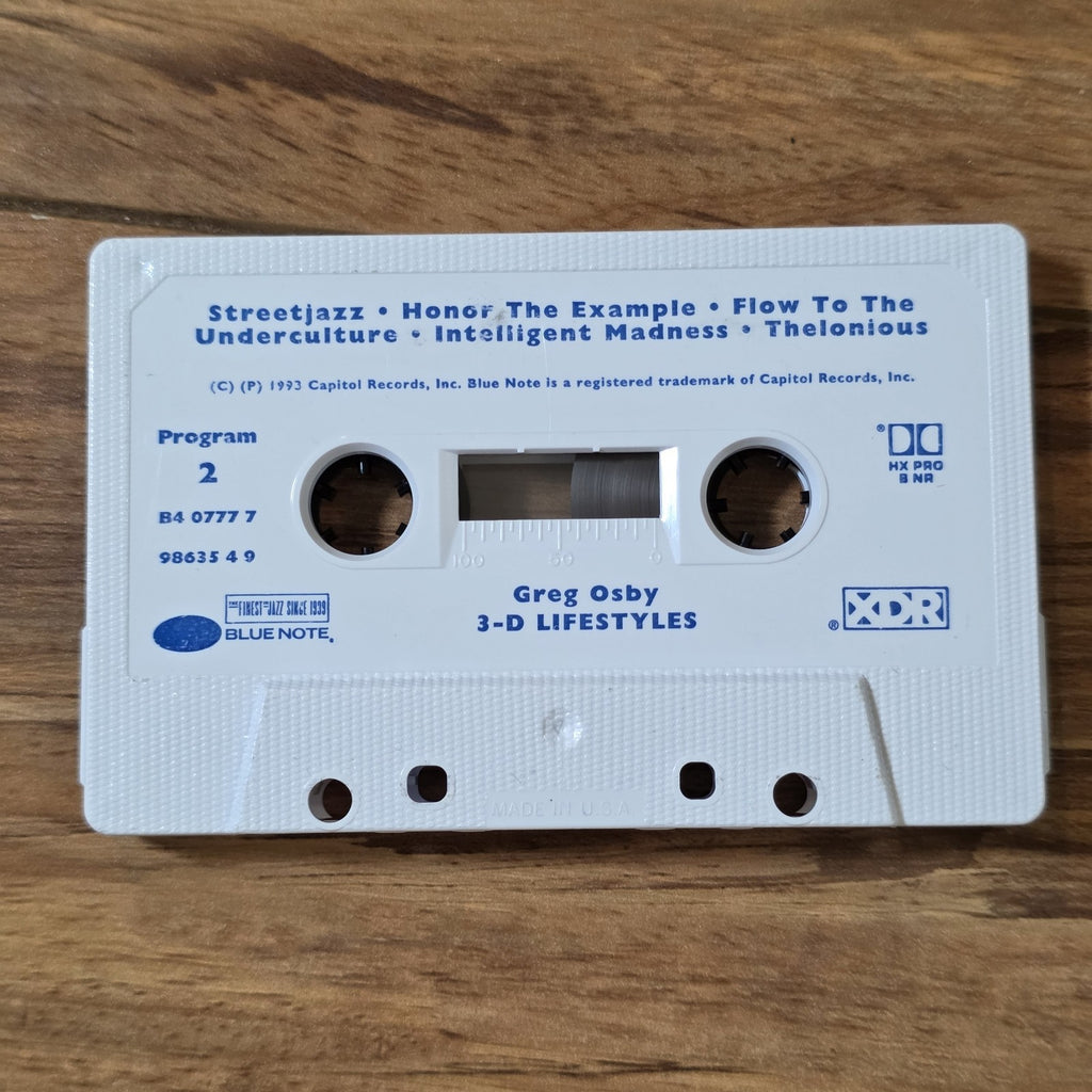Greg Osby - 3-D Lifestyles Album 1993 Hip Hop Jazz Cassette Blue Note Records