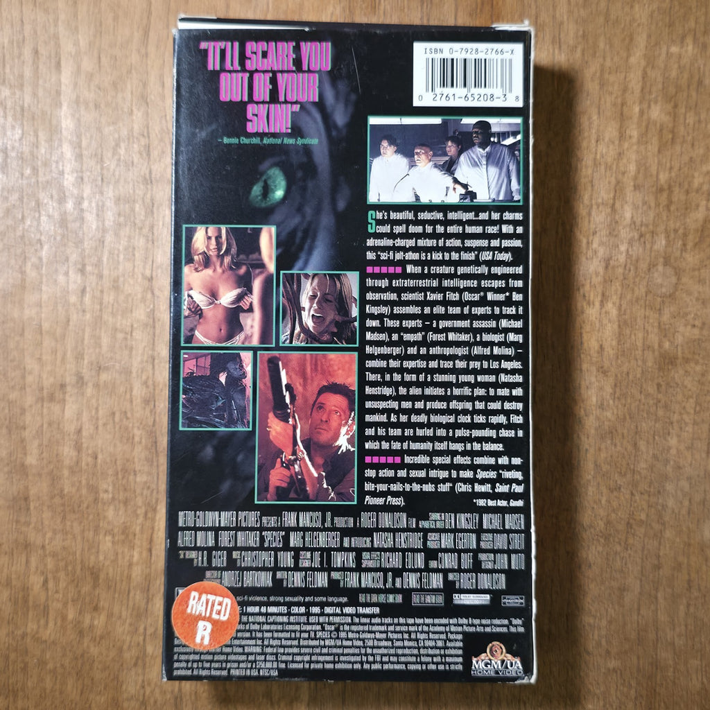 Species VHS 1995 Sci-Fi Horror
