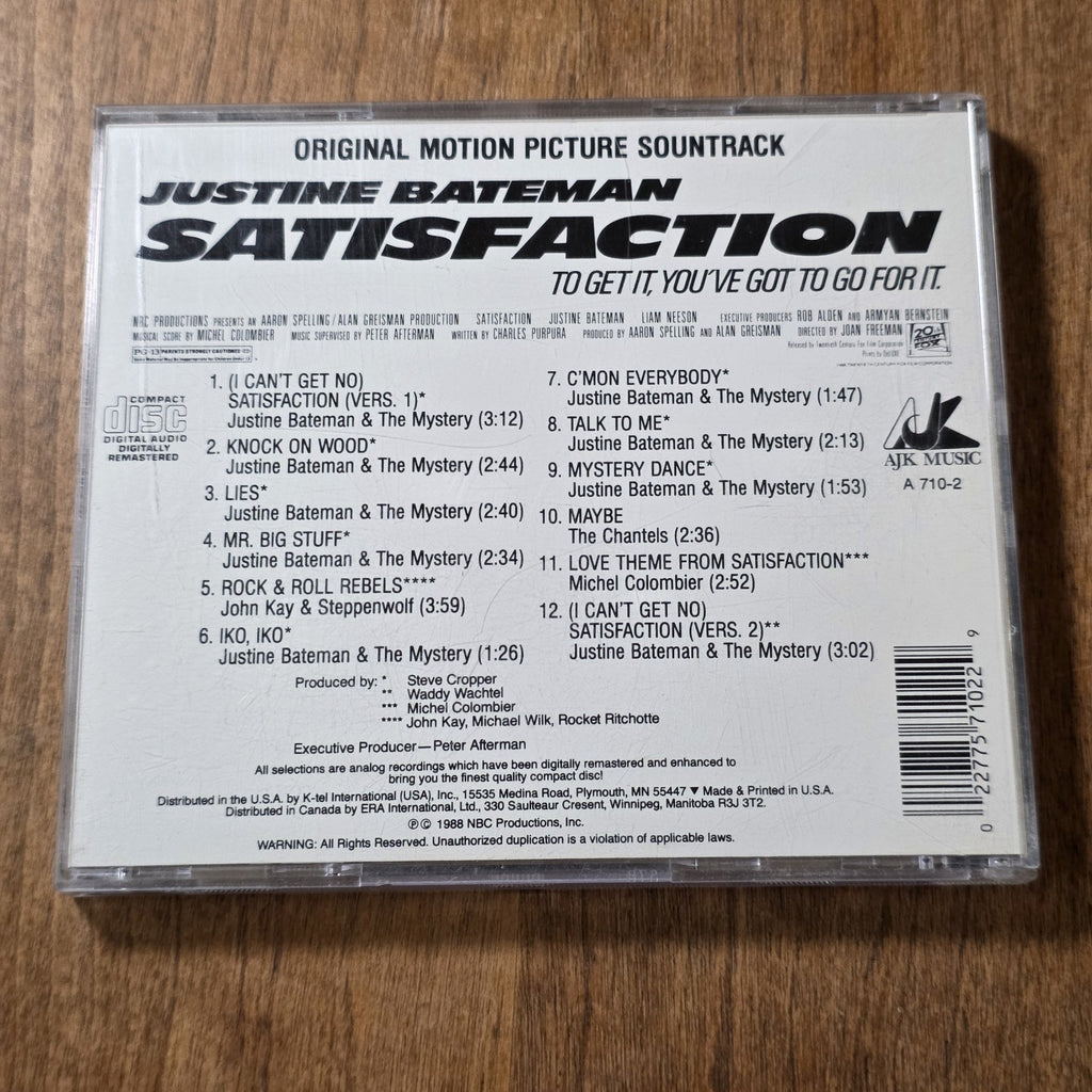 Satisfaction CD Movie Motion Picture Soundtrack 1988 Justine Bateman Rare HTF