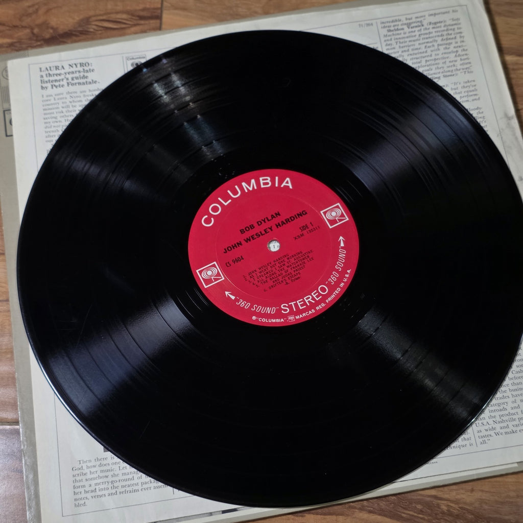 Bob Dylan - John Wesley Harding Album 1968 Folk Rock Vinyl LP 12" VG
