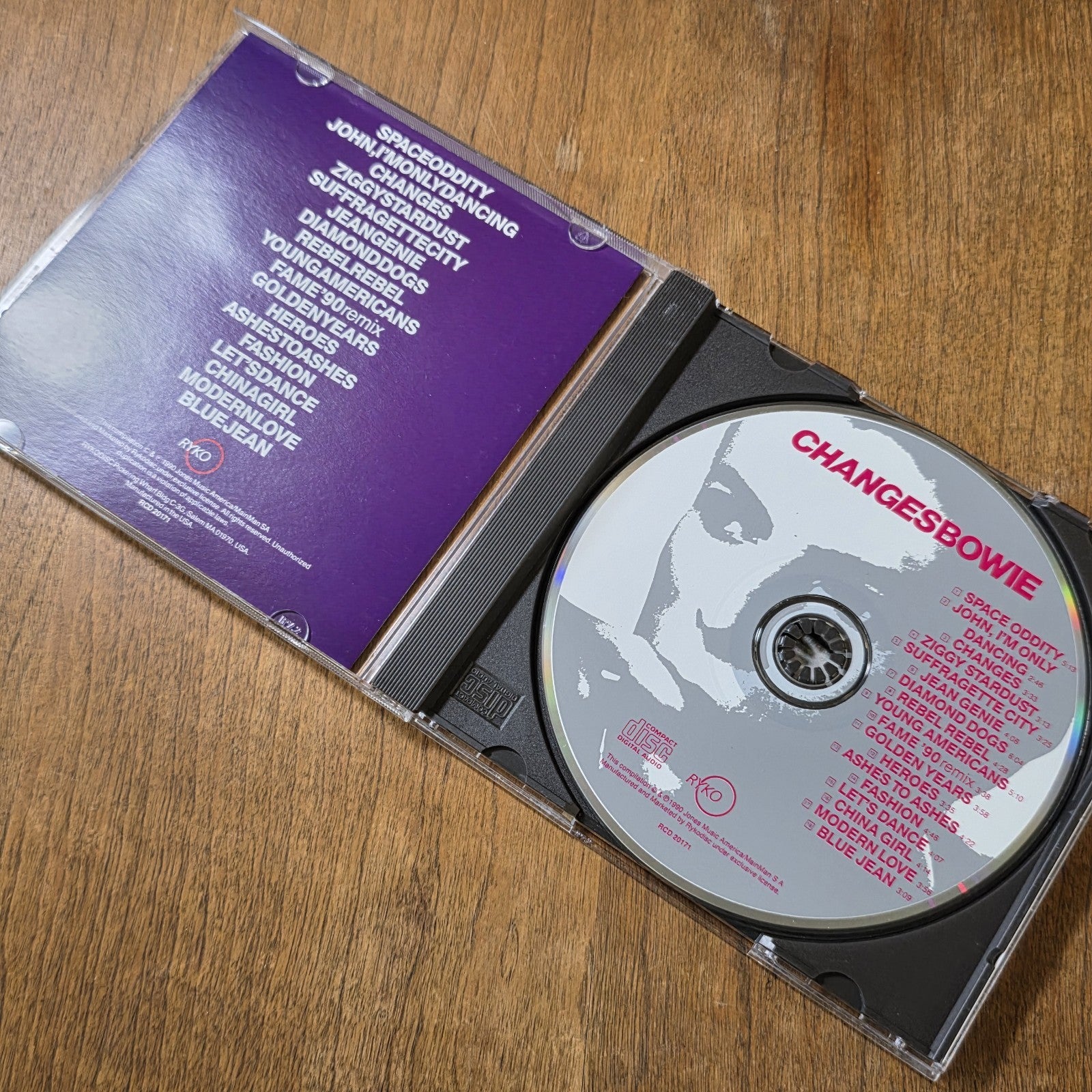 David Bowie - Changesbowie CD Compilation 1990 Glam Rock Ryko Distribution