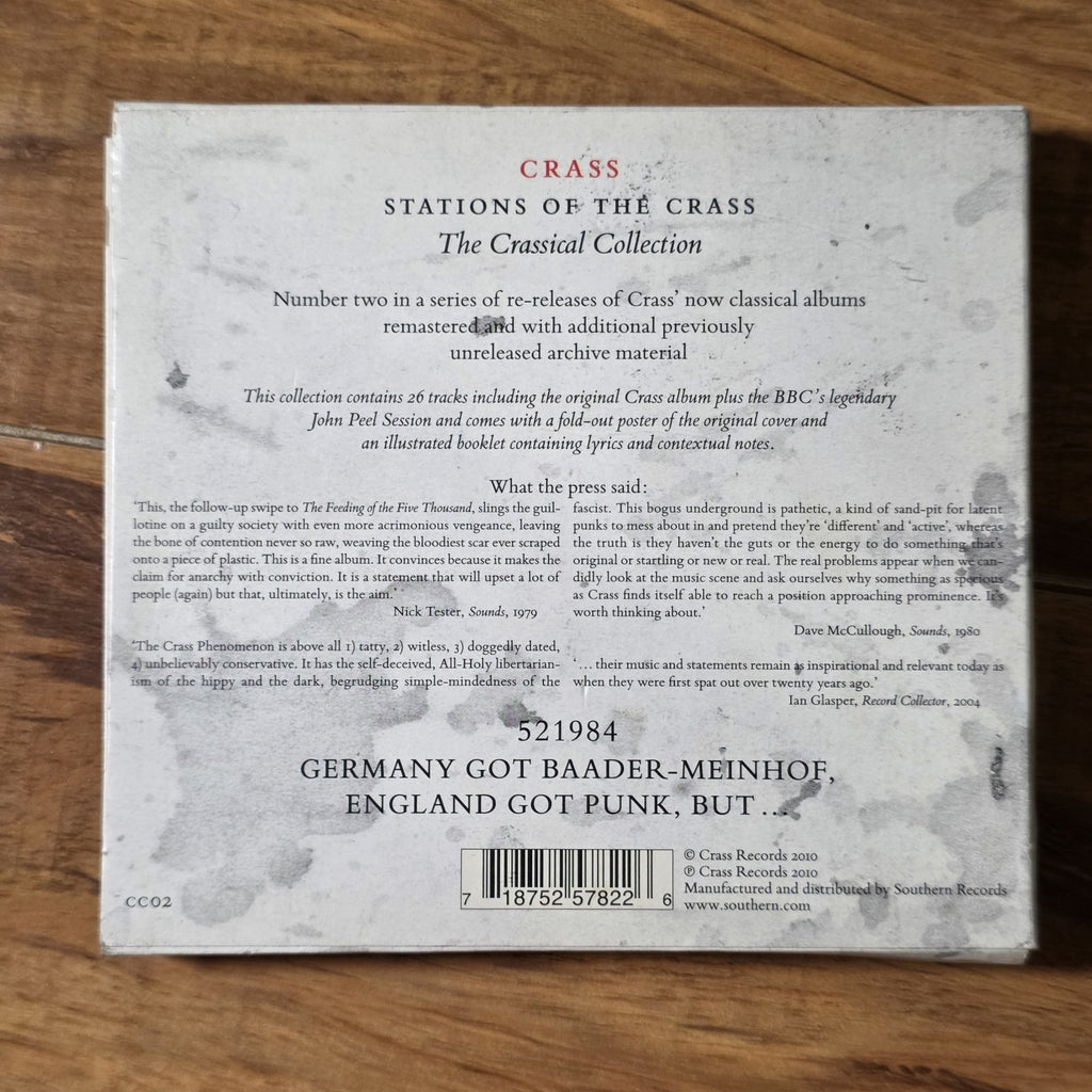 Crass - Stations Of The Crass CD The Crassical Collection Punk Rare