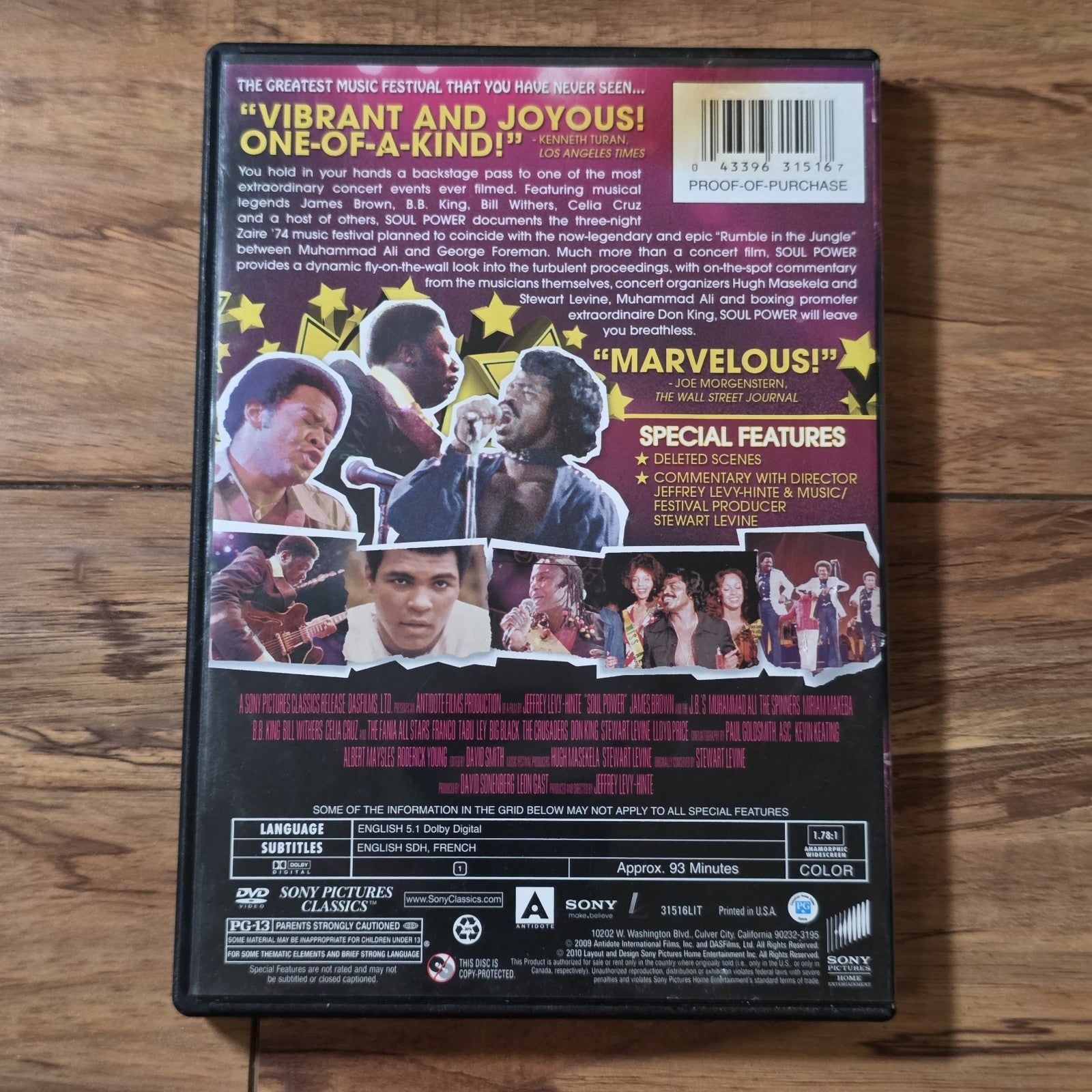 Soul Power DVD 2009 Documentary Spinners BB King James Brown Crusaders