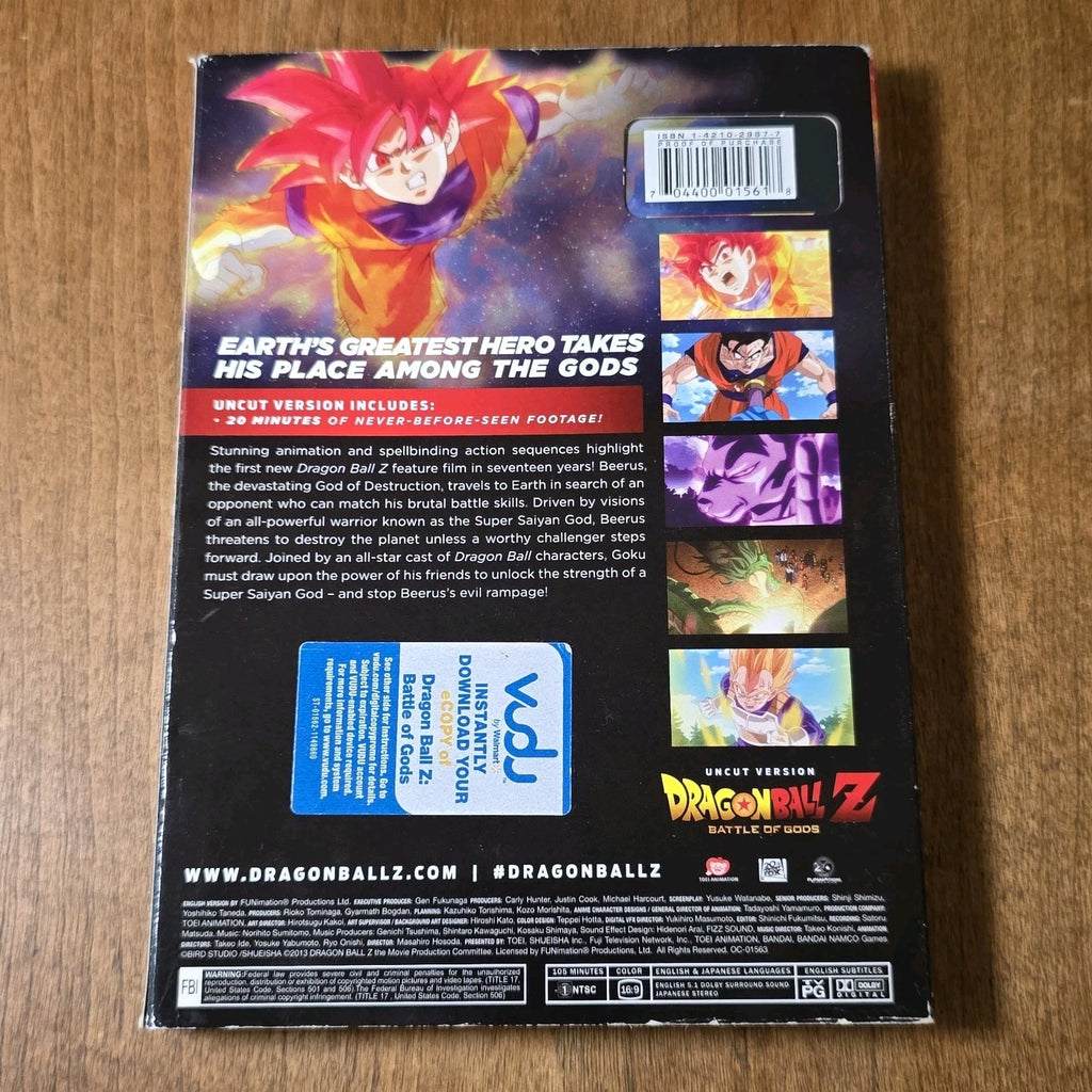Dragon Ball Z: Battle of Gods DVD 2014 Anime
