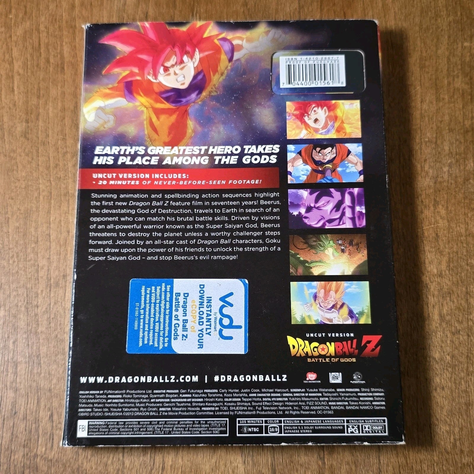Dragon Ball Z: Battle of Gods DVD 2014 Anime
