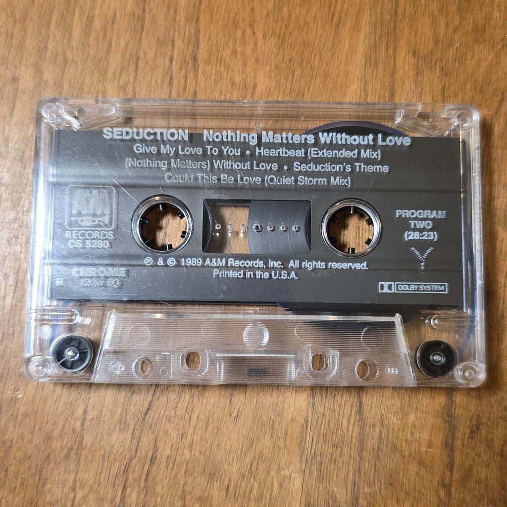 Seduction - Nothing Matters Without Love Album 1989 Pop Dance Cassette Vendetta