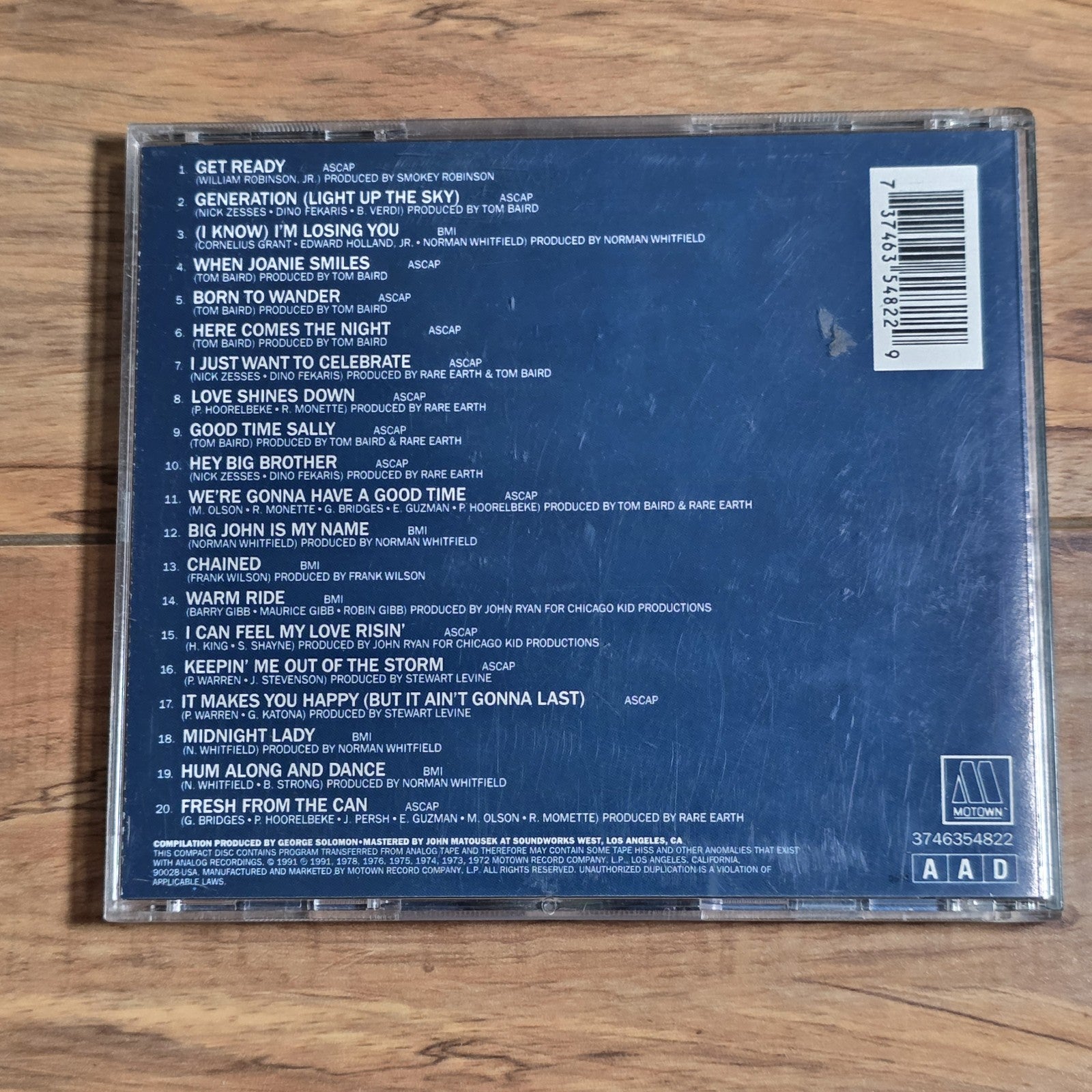 Rare Earth - Greatest Hits & Rare Classics CD Compilation 1991 Funk Soul