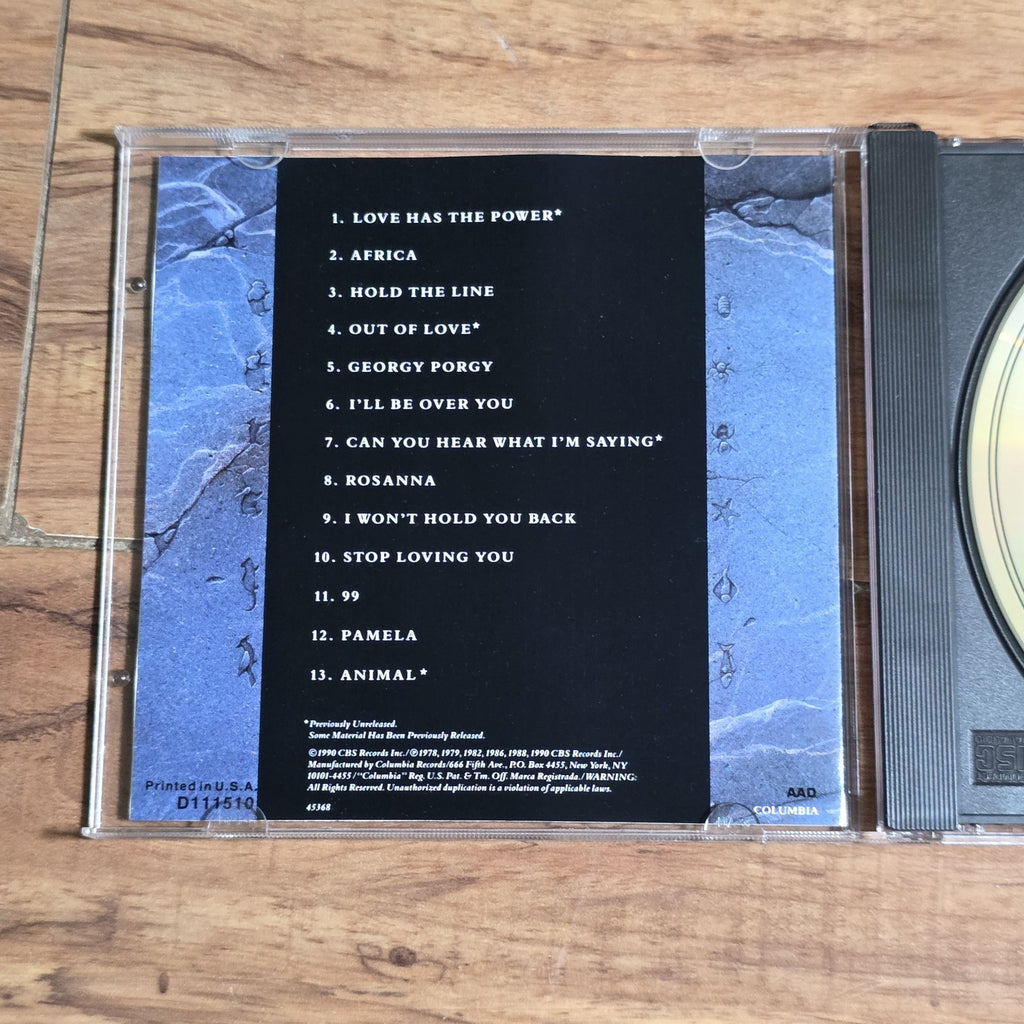 Toto - Past To Present 1977 - 1990 CD Compilation 1990 Pop Rock