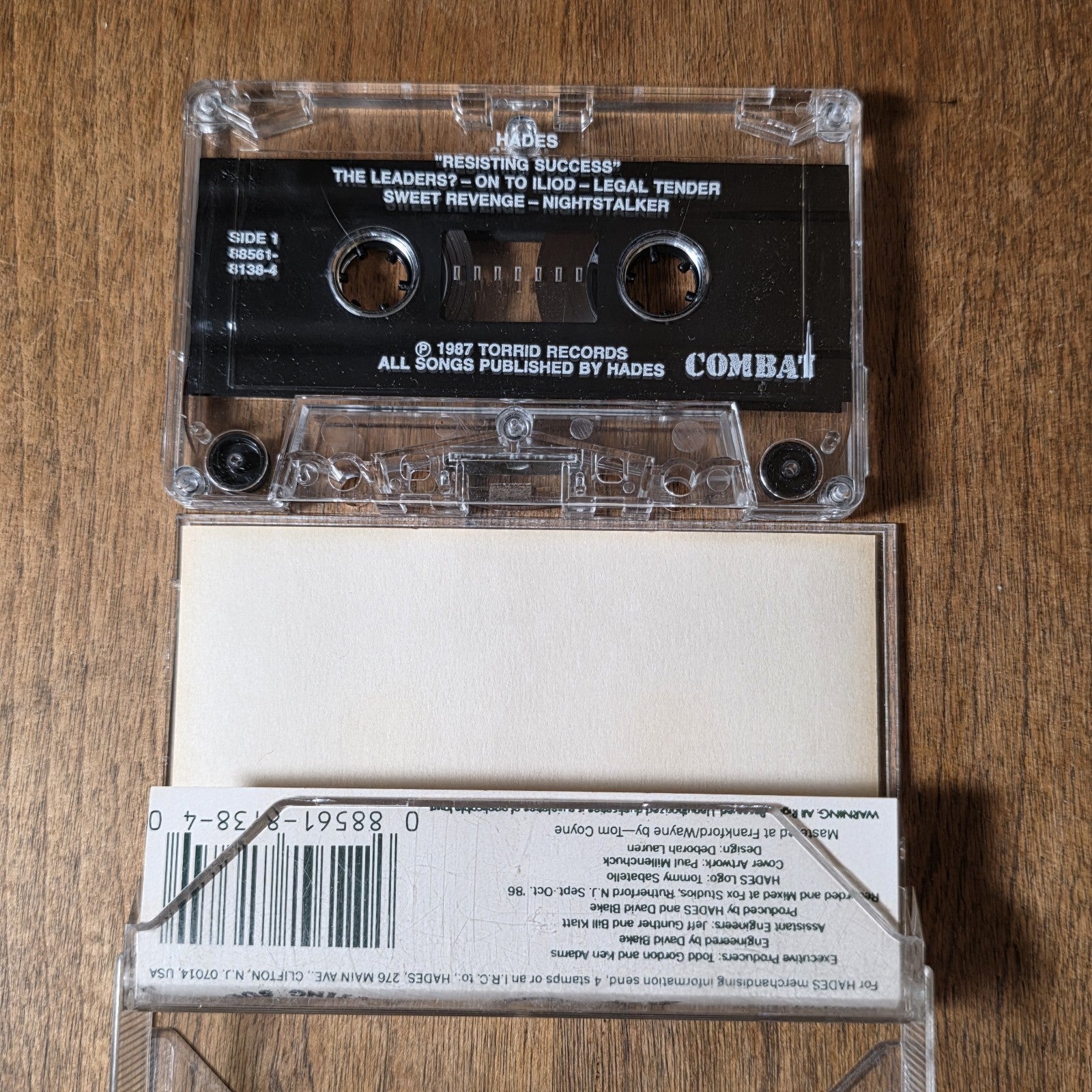 Hades - Resisting Success Cassette Album 1987 Speed Thrash Metal Rare HTF