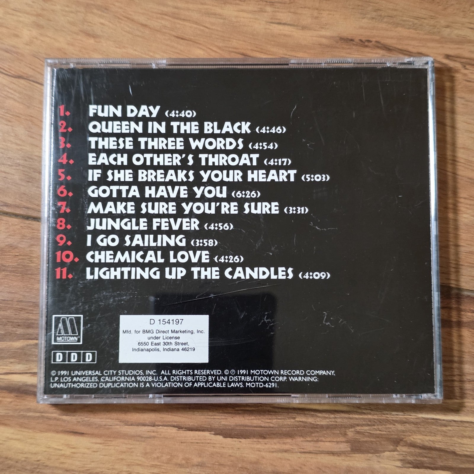 Stevie Wonder - Jungle Fever Soundtrack CD 1991 Motown Records Soul R&B