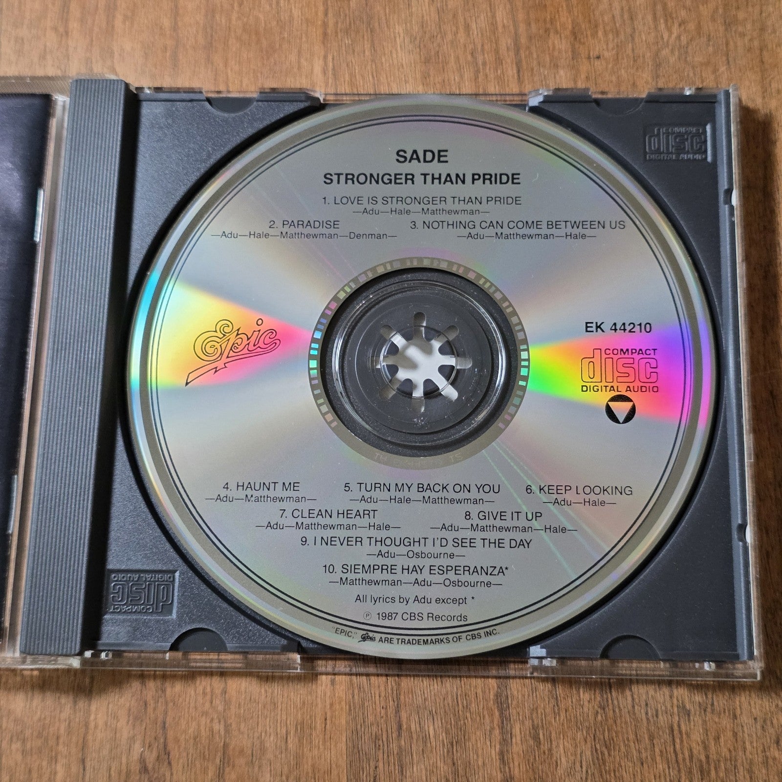 Sade - Stronger Than Pride CD Album 1988 R&B Soul
