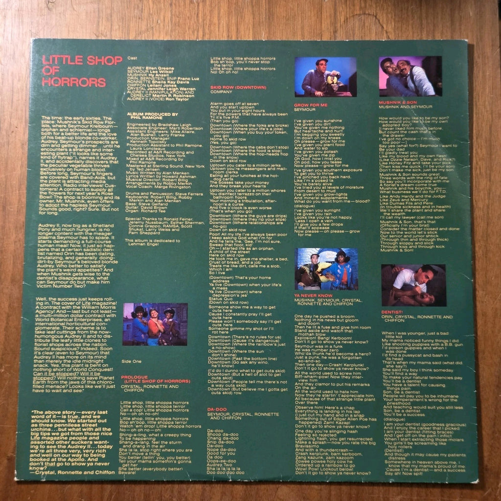 Little Shop Of Horrors Original Cast Vinyl LP 1982 Soundtrack Rare HTF