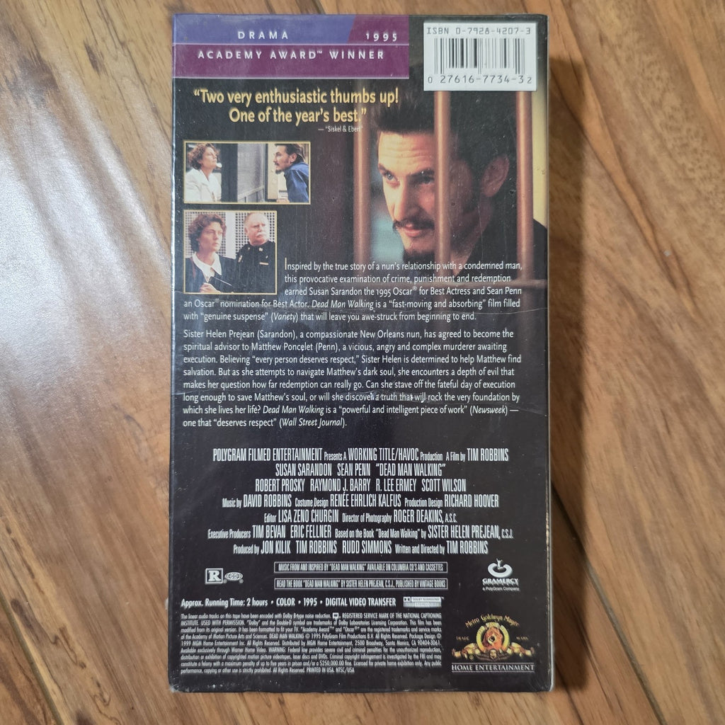 Dead Man Walking 1995 VHS Tim Robbins Drama Susan Sarandon New Sealed