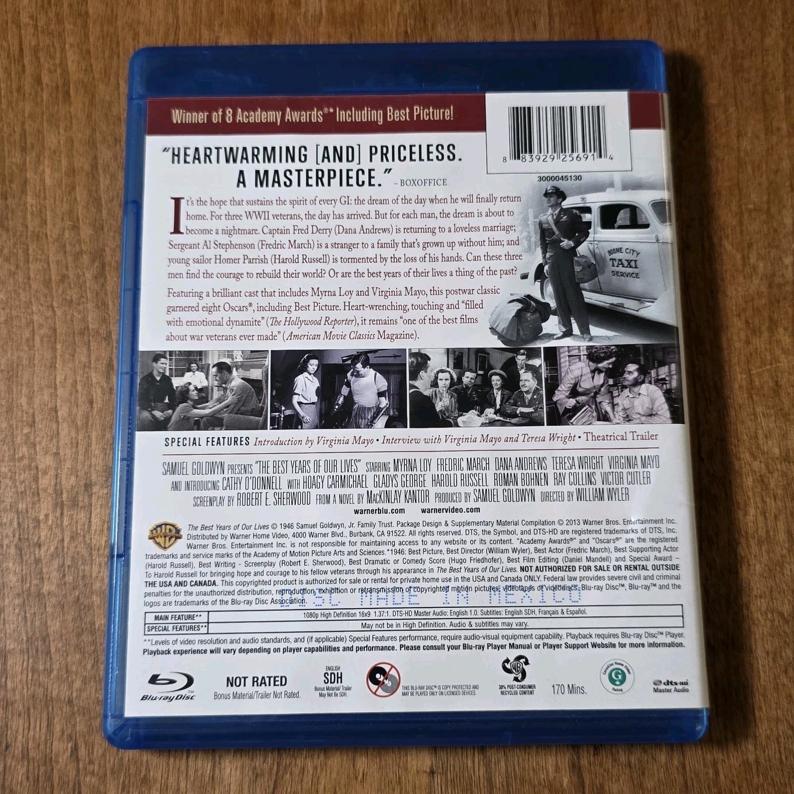 The Best Years of Our Lives Blu-ray 1946 Drama War HTF