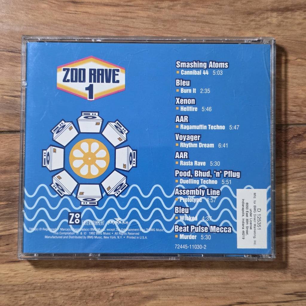 Various Artists - Zoo Rave 1 CD Compilation 1994 Hard Techno Rave