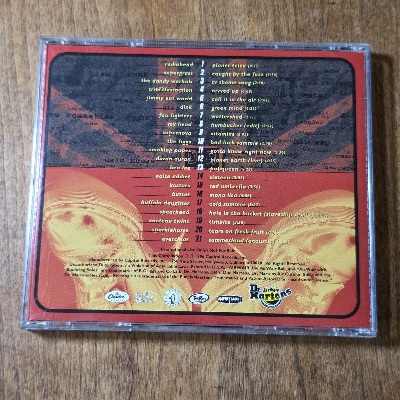 Dr. Martens The Capitol Records Music Sampler CD 1999 Alternative Rock