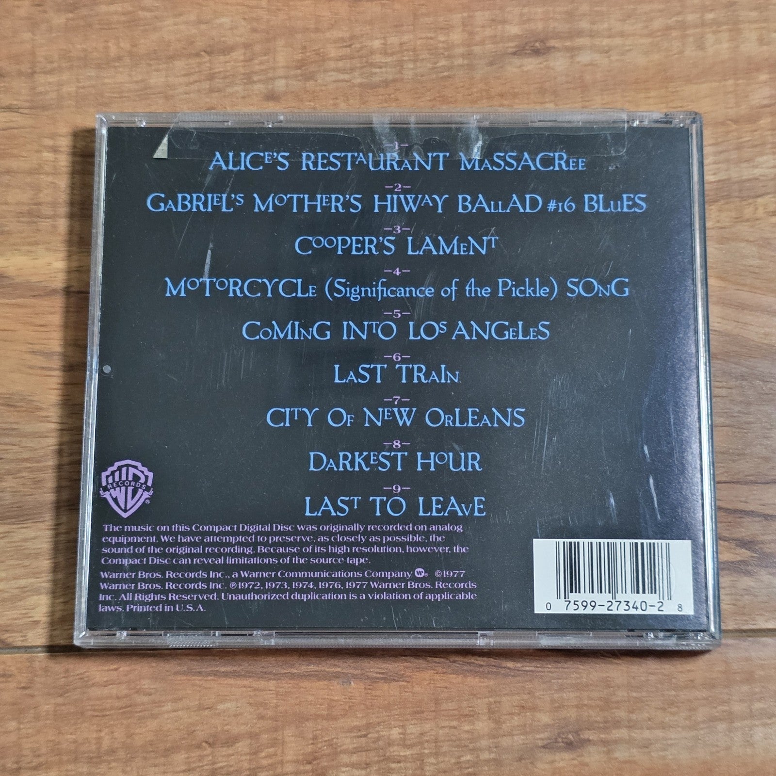 Arlo Guthrie - The Best of Arlo Guthrie CD Compilation 1977 Folk Rock