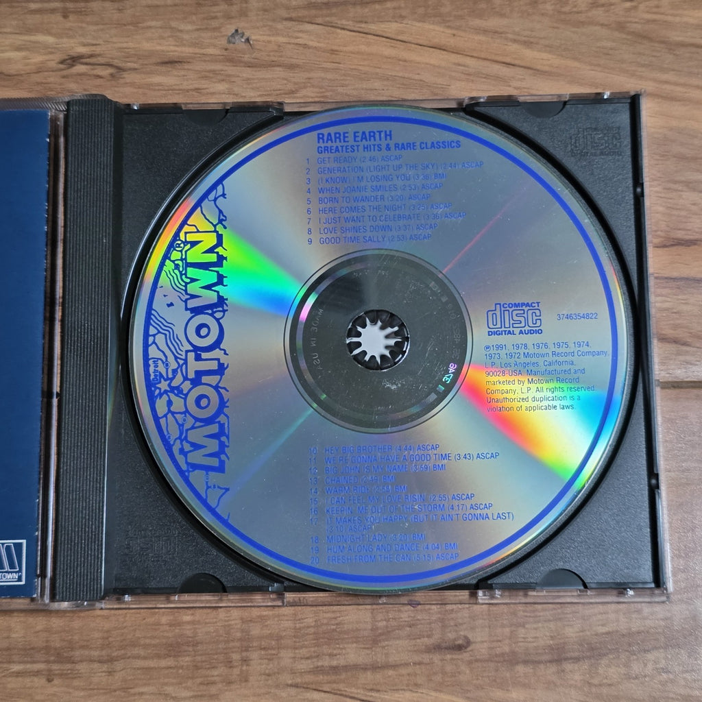 Rare Earth - Greatest Hits & Rare Classics CD Compilation 1991 Funk Soul