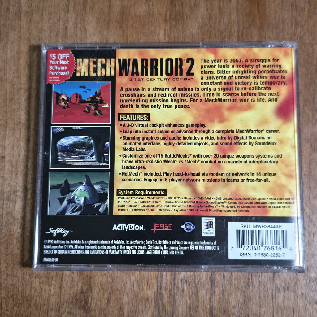MechWarrior 2: 31st Century Combat PC 1996 Simulator CD-ROM