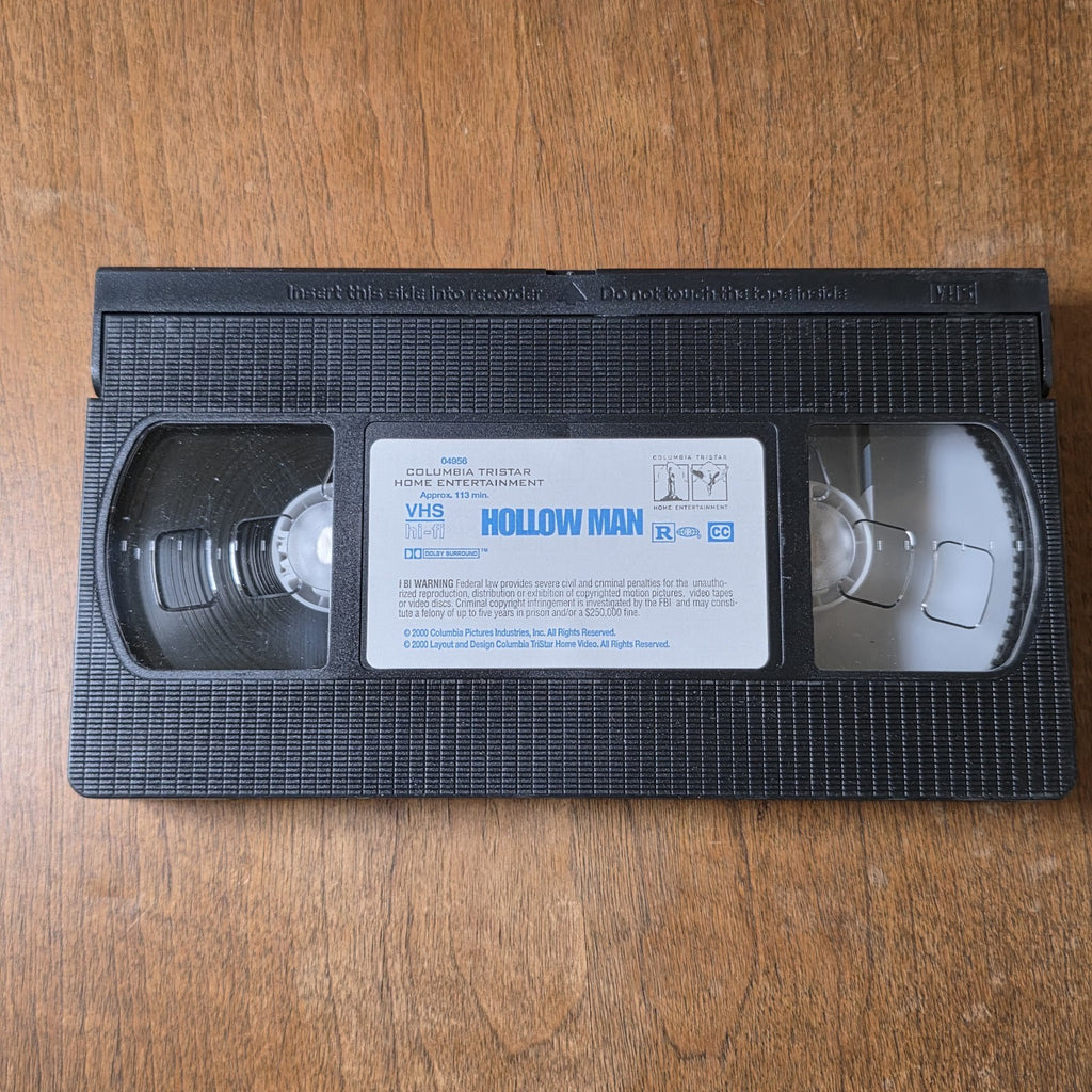 Hollow Man 2000 VHS Paul Verhoeven Sci-Fi Thriller 2001 Kevin Bacon