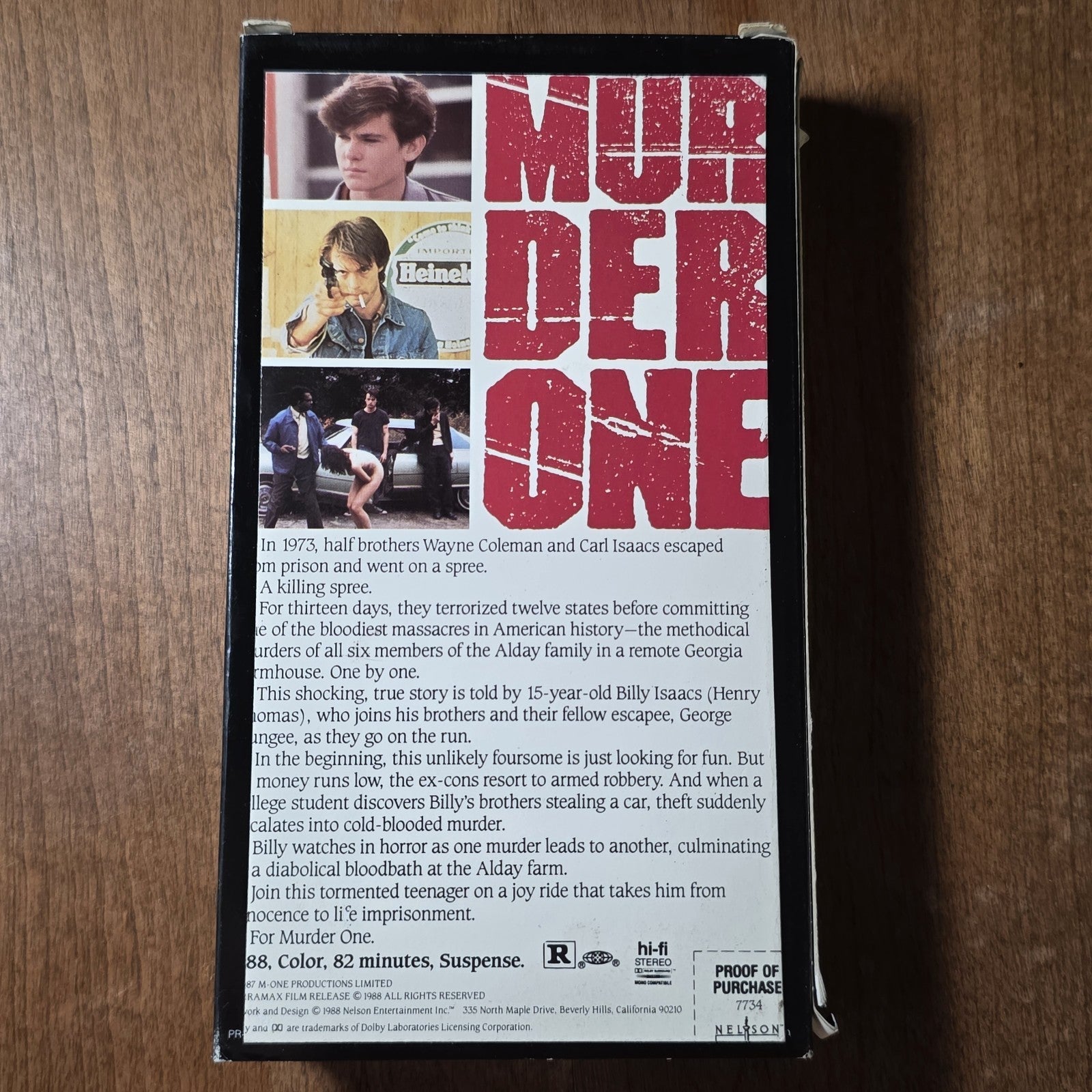 Murder One 1988 VHS Graeme Campbell Crime Drama Cut Box