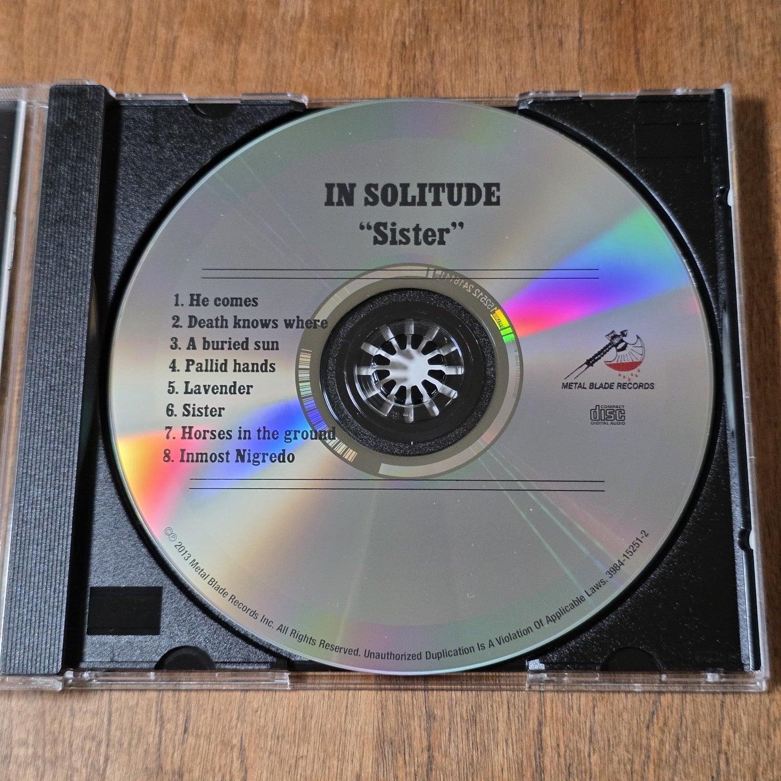 In Solitude - Sister CD Album 2013 Heavy Metal