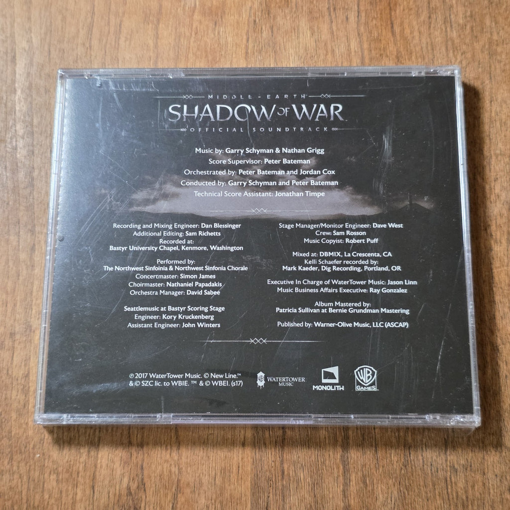 Middle-Earth Shadow Of War Mithril Edition Soundtrack CD 2017 Sealed New